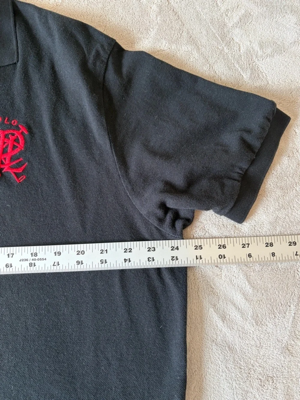 POLO Ralph Lauren Men’s XL Crossed Mallet RPLC Logo Black Polo Shirt Preppy